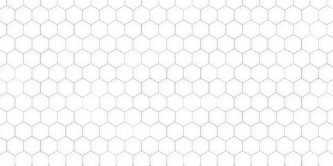 3d Hexagonal structure futuristic white background and Embossed Hexagon, Seamless pattern of hexagons background technology with hexagons. 