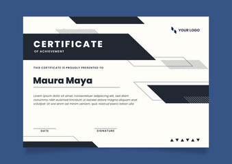 simple black certificate