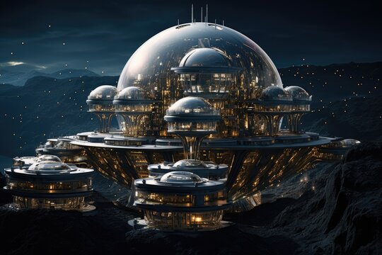 Egg-shaped Starbase: A massive space station serving as a hub for Easter day celebrations.