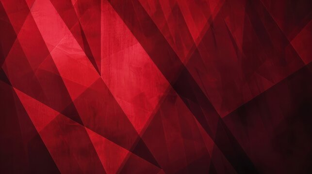 Fototapeta Abstract Background, varying shades of red in a monochromatic scheme, minimalist geometric shapes creating depth and interest