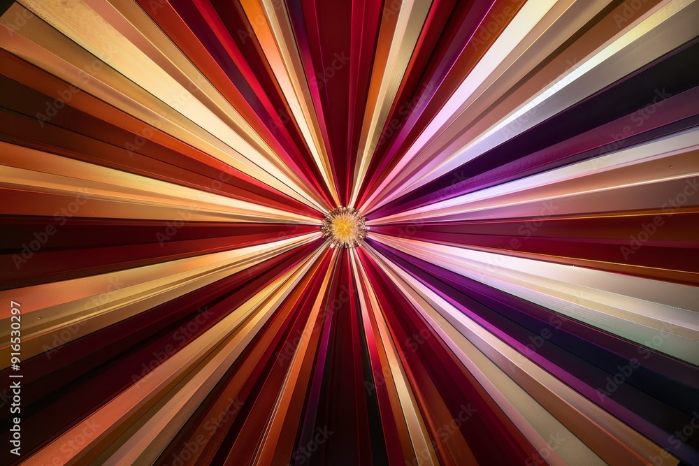 Poster this abstract image displays a radial burst pattern featuring vibrant colors converging towards the 