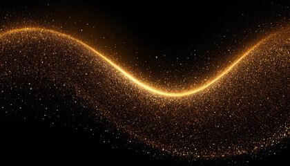 Bokeh of gold glitter shimmer dust particles dark abstract background11
