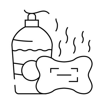 recommend clip art: soap smell line icon vector. soap smell sign. isolated contour symbol black illustration