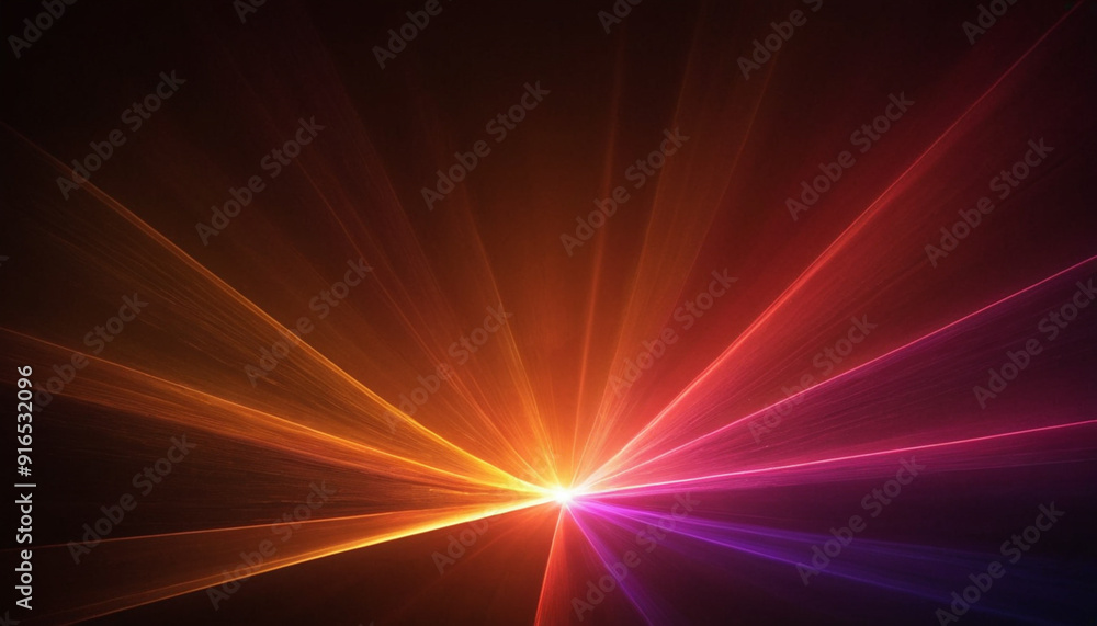 Poster Dark abstract background with a glowing abstract waves, abstract background