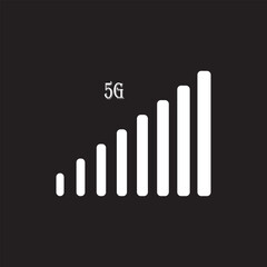 Status bar icon. Phone signal. Vector illustration eps 10 