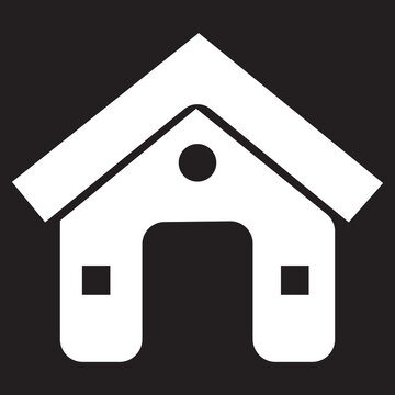 recommend clip art: Simple monochrome house icon . Vector illustration. EPS 10/AI