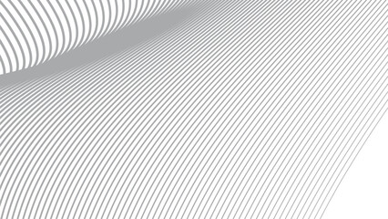 Grey curve lines abstract background vector image for backdrop or presentation