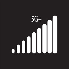 Status bar icon. Phone signal. Vector illustration eps 10 