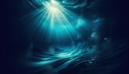 Fototapeta premium beautiful blue ocean with sunlight