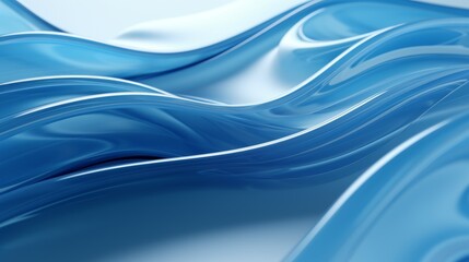 Obraz premium blue Wavy Glass Shapes Background