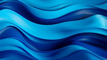 Fototapeta premium blue Wavy Glass Shapes Background