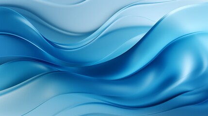 blue Wavy Glass Shapes Background