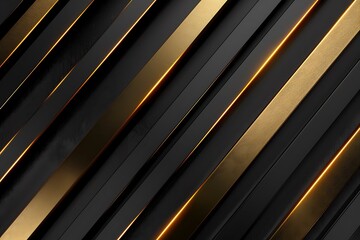 Obraz premium Abstract Black and Gold Stripes