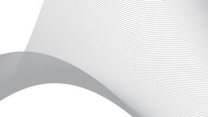 Grey curve lines abstract background vector image for backdrop or presentation