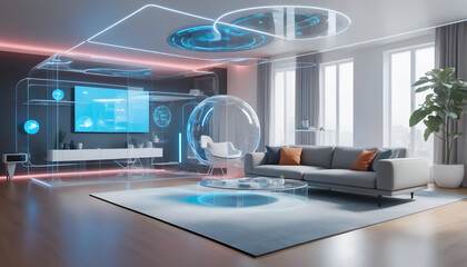 futuristic living room
