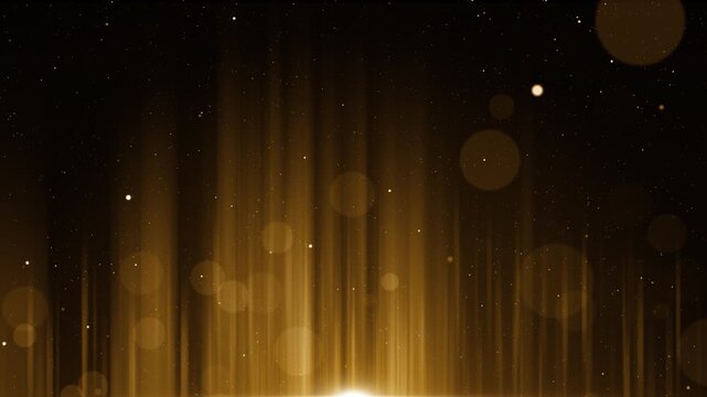 Gold particles golden dust bokeh event awards trailer titles cinematic concert openers luxury celebration background loop