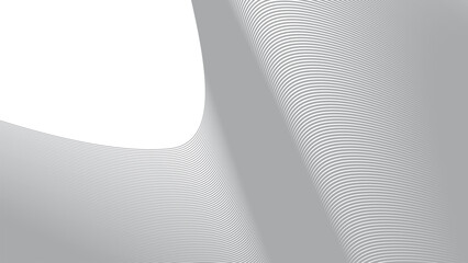 Grey curve lines abstract background vector image for backdrop or presentation