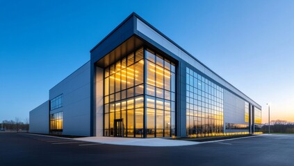 Obraz premium Exterior of an Industrial Building