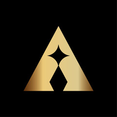Fototapeta premium MInimalist Luxury Letter A Logo Vector Illustration