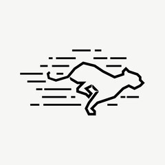 Minimalist Modern Cheetah Logo Vector Illustration