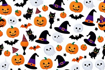 halloween seamless pattern
