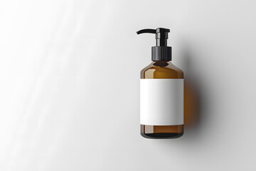 Naklejka premium Product Packaging Skincare Bottle Mockup isolated on white background
