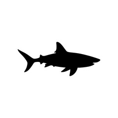 Fototapeta premium The shark logo is ideal for Clothing or Surfing Gear Brands, Sports Teams, Marine Conservation Organizations, Sea Tourism Companies, Energy Drink or Health Supplement Brands, Gaming