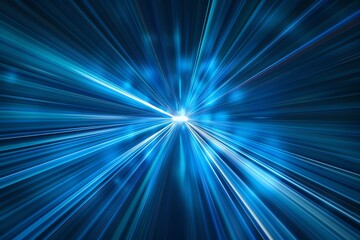 Fototapeta premium Abstract Blue Light Speed Lines