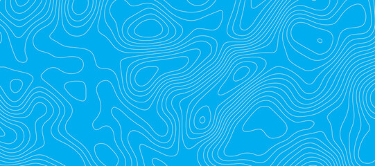 Fototapeta premium Light blue luxury topographic lines map background .modern technology wave curve line contour map design .seamless geography grid vector illustration .