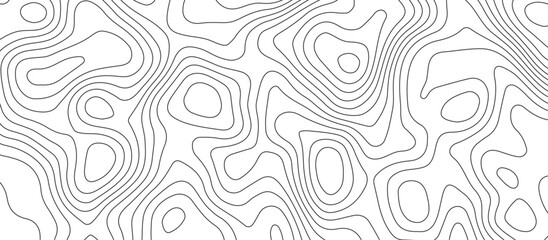 White luxury topographic lines map background .modern technology wave curve line contour map design .seamless geography grid vector illustration .