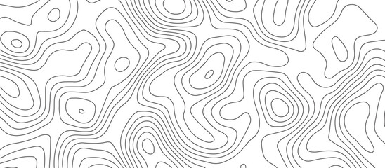 White luxury topographic lines map background .modern technology wave curve line contour map design .seamless geography grid vector illustration .