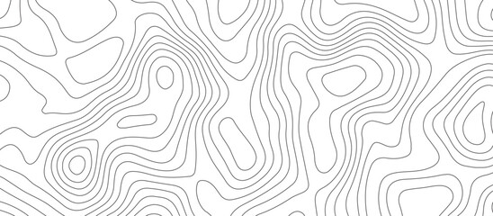 White luxury topographic lines map background .modern technology wave curve line contour map design .seamless geography grid vector illustration .