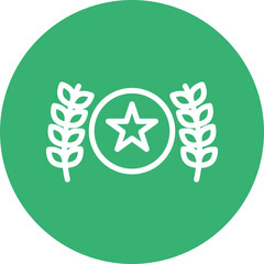 Political Party Logo Vector Line White Circles Multicolors