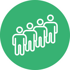 Election Hotline Vector Line White Circles Multicolors