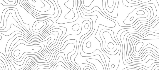 White luxury topographic lines map background .modern technology wave curve line contour map design .seamless geography grid vector illustration .