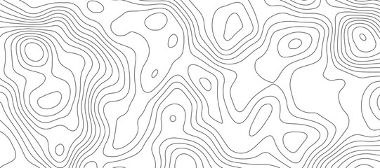 White luxury topographic lines map background .modern technology wave curve line contour map design .seamless geography grid vector illustration .