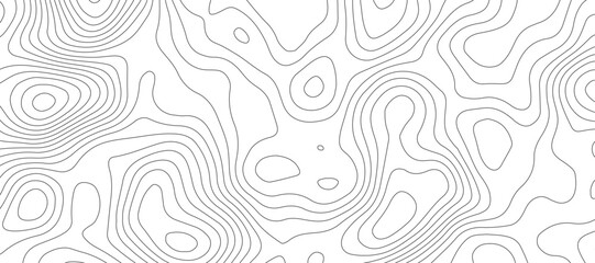 White luxury topographic lines map background .modern technology wave curve line contour map design .seamless geography grid vector illustration .