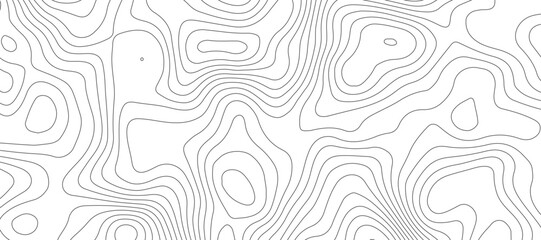 White luxury topographic lines map background .modern technology wave curve line contour map design .seamless geography grid vector illustration .