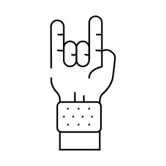 rock festival event line icon vector. rock festival event sign. isolated contour symbol black illustration