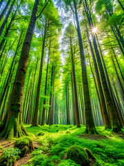 Fototapeta premium green bamboo forest