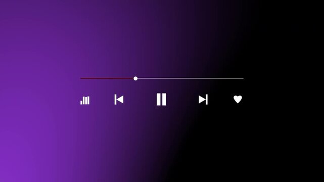 Purple music player overlay template animation. Suitable for Youtuber, content creator, music production, etc.	
