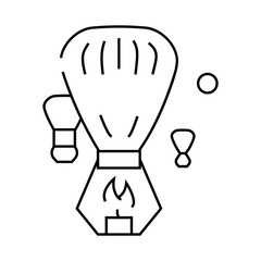 heavenly fogariki event line icon vector. heavenly fogariki event sign. isolated contour symbol black illustration