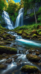 Obraz premium waterfall in the mountains