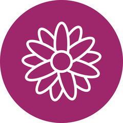 Calendula Vector Line White Circles Multicolors