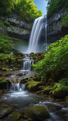 Obraz premium waterfall in the mountains