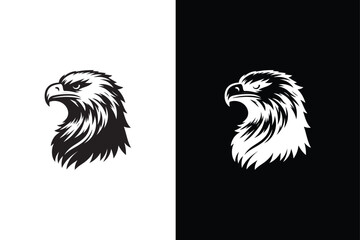 Eagle icon silhouette black white background. Eagle icon vector illustration