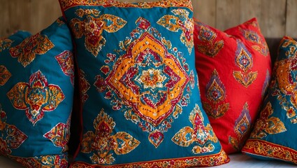 Naklejka premium tenun ikat and batik caracteristic from indonesian people