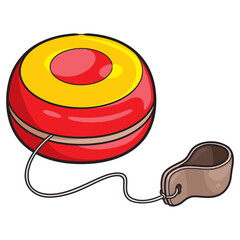 Cute and interesting yo-yo cartoon illustration.