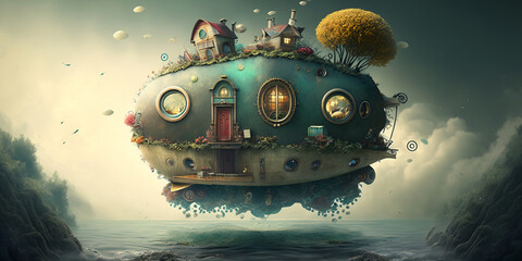 Surreal mystical fantasy artwork. impossible art