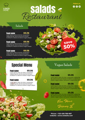 Fresh Salad Menu design